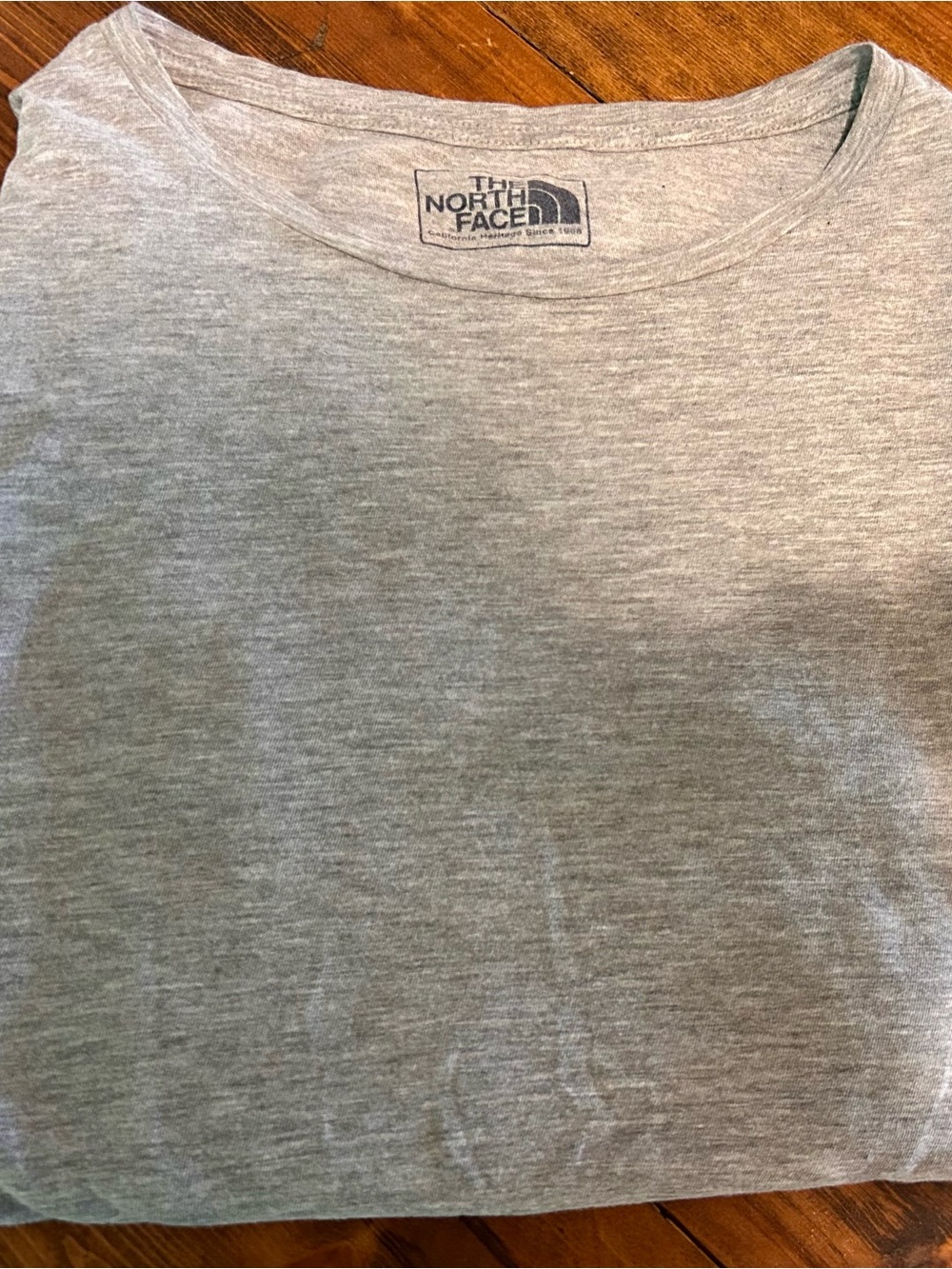 The North Face Heather Gray Crewneck Long Sleeve T-Shirt